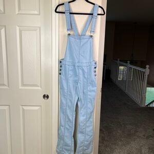 Girls Denim Overalls Light Blue Size 9/10 #611
